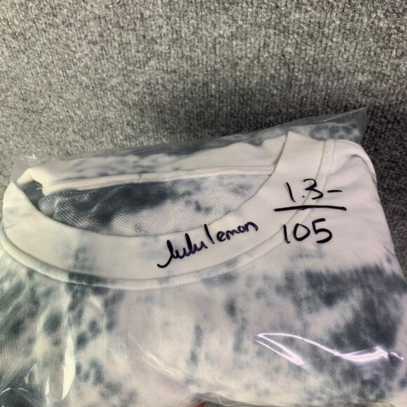 Lululemon Pullover Perfectly Oversized Crew Tie Dye Marble Dye Classic Navy Sz 6 - Picture 9 of 10